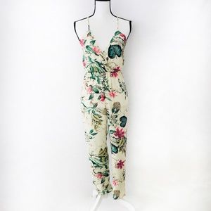 NWT Zaful Tropical Floral Jumpsuit